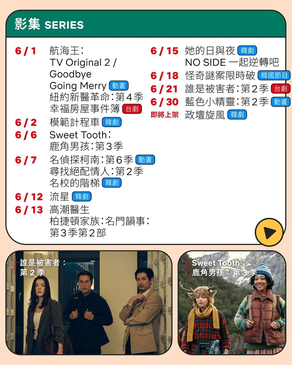 6月Netflix上架影集電影片單懶人包！《鹿角男孩3》最終季來了，《名偵探柯南》《誰是被害者》迎來新一季！-4