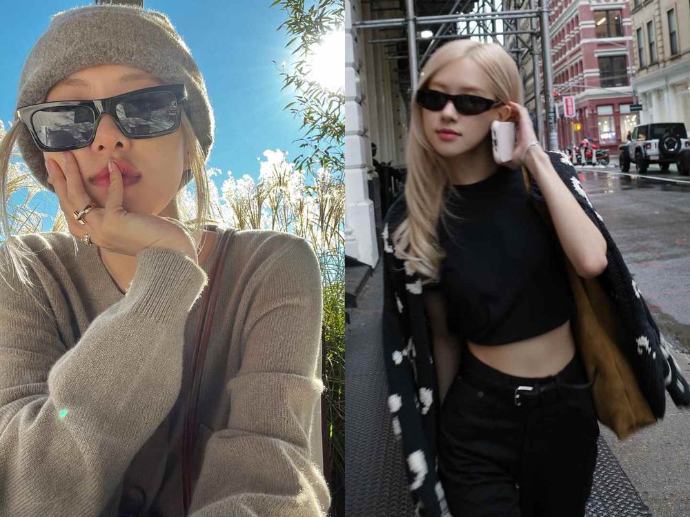盤點墨鏡臉女團愛豆，Jennie、Rosé戴墨鏡必擦這色、薇娟這樣搭好甜！-14