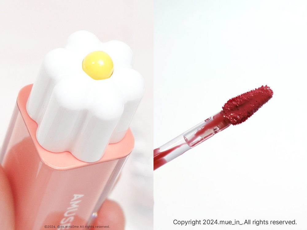 張員瑛手上同款找到了！AMUSE全新「小雛菊水唇釉」，一抹雙唇超嘟嫩、媲美無針玻尿酸！-4
