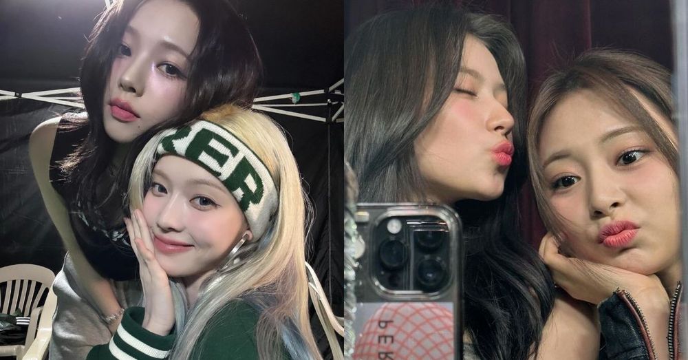 韓網熱議6對看起來像甜蜜小情侶的女團CP組合！Karina、Winter貼臉自拍封神，Sana愛突襲偷親子瑜！-1