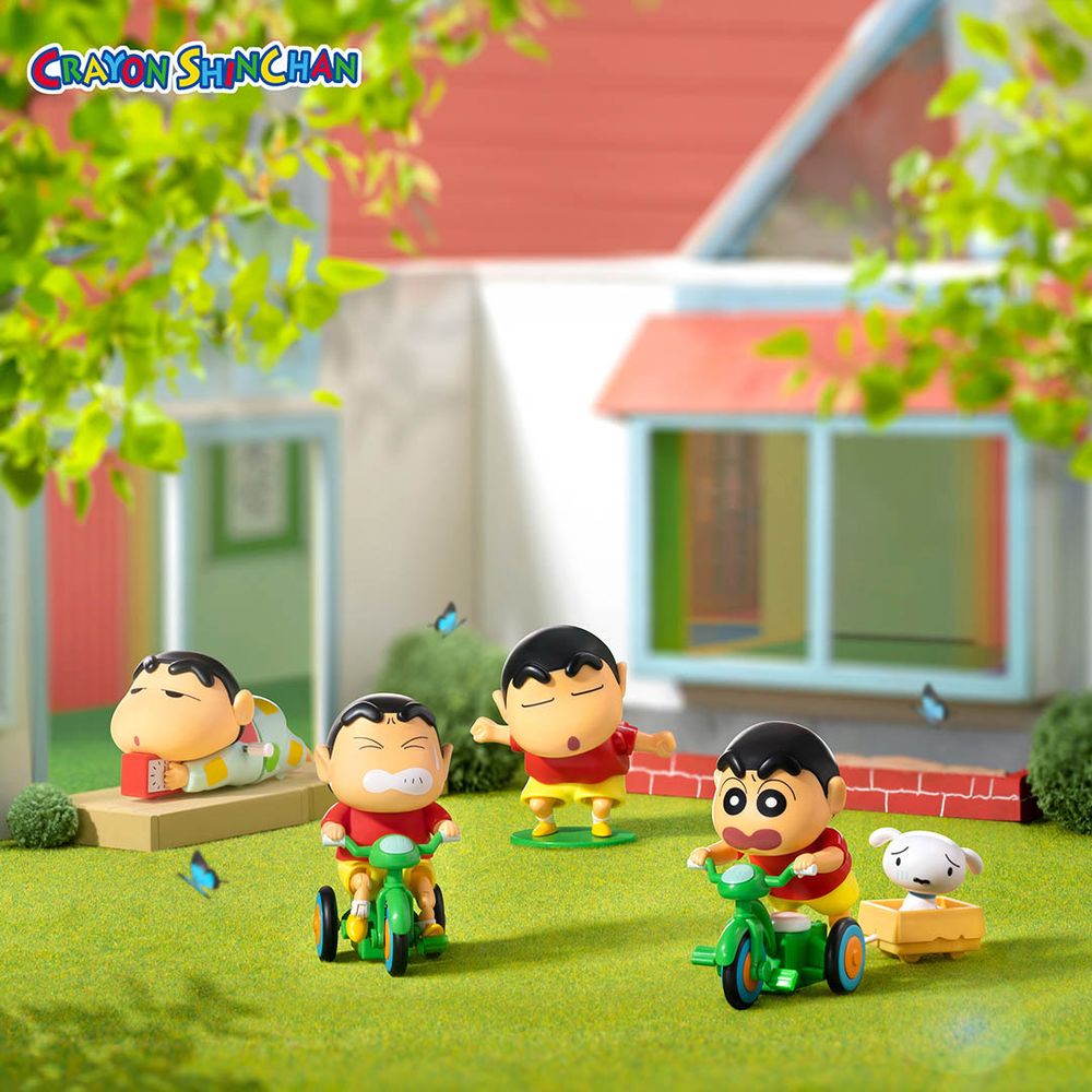 小新粉瘋掉！超可愛「夏日蠟筆小新」發條公仔巷口7-11就有賣！睡衣小新、三輪車小新都好Q！-3