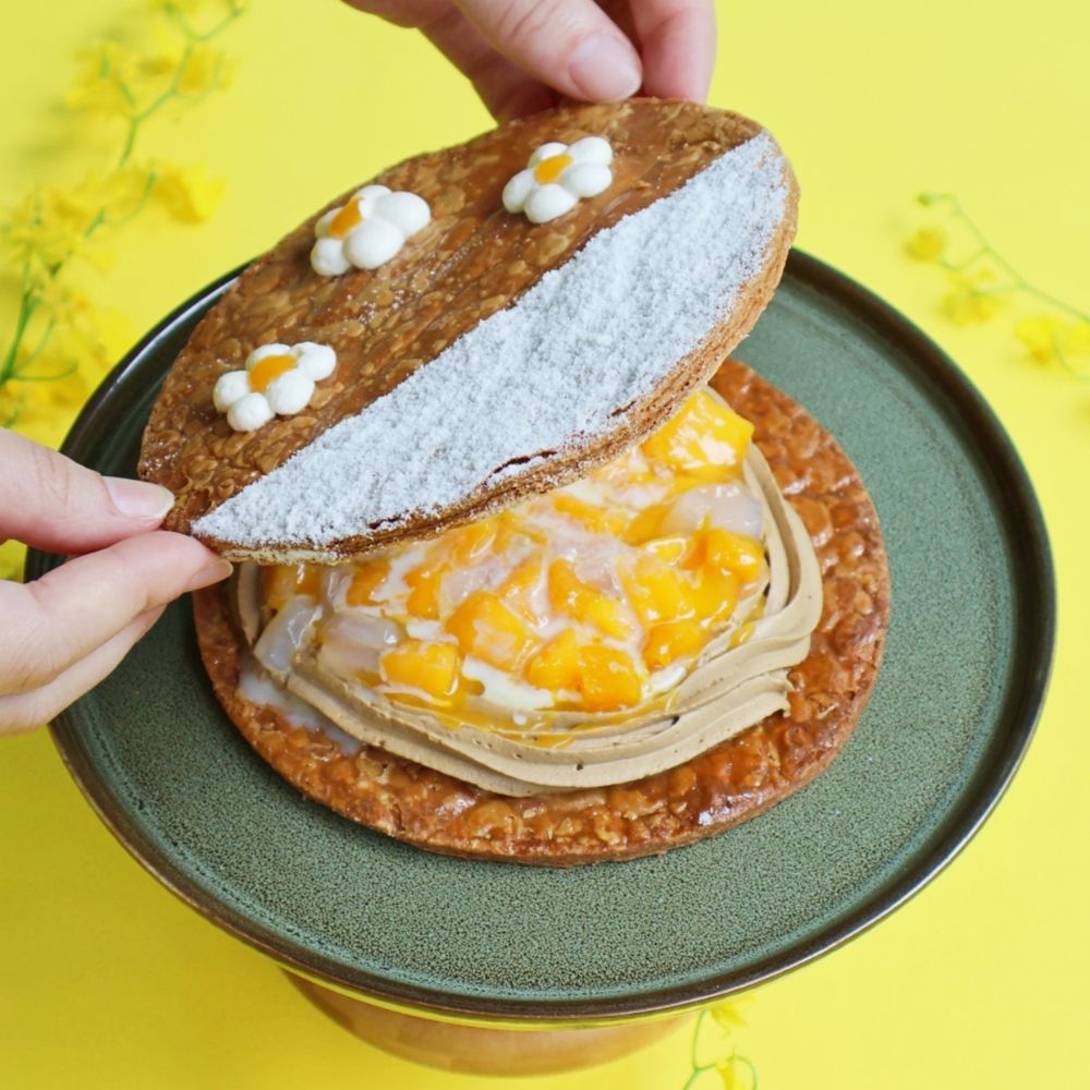 2024芒果季甜點推薦！勺日「香榭芒果茶蘊千層、金芒茶香修多蛋糕」酸甜風味超適合夏天！-6