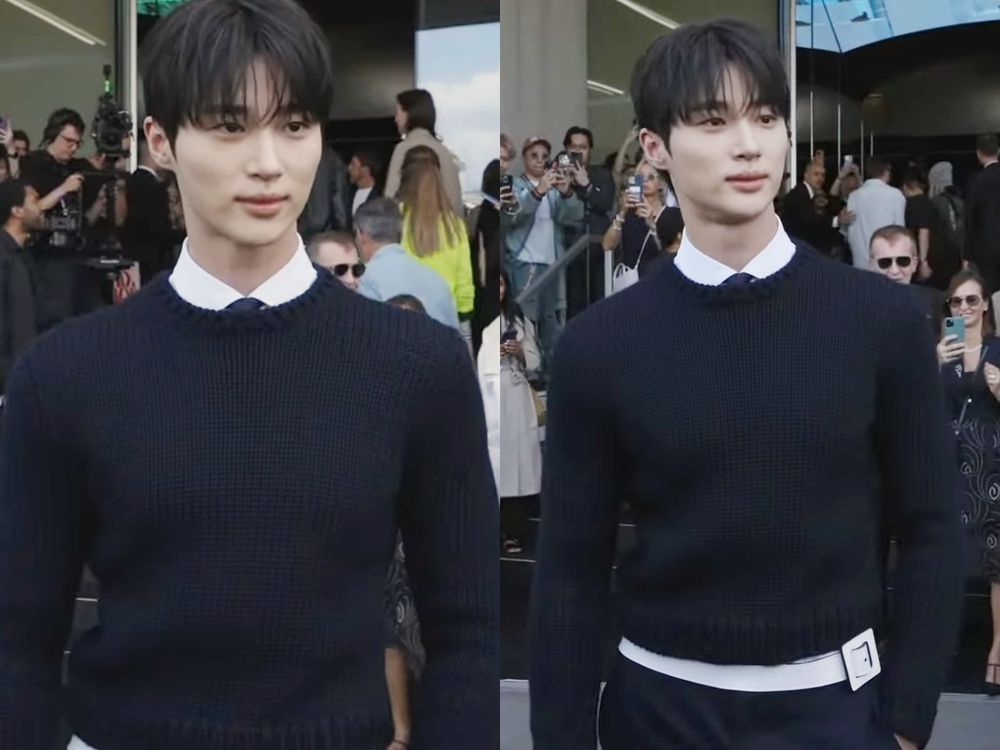 邊佑錫真的趕去米蘭Prada大秀了！死亡角度也帥到不給人活、我老公不愧是模特出身！-4
