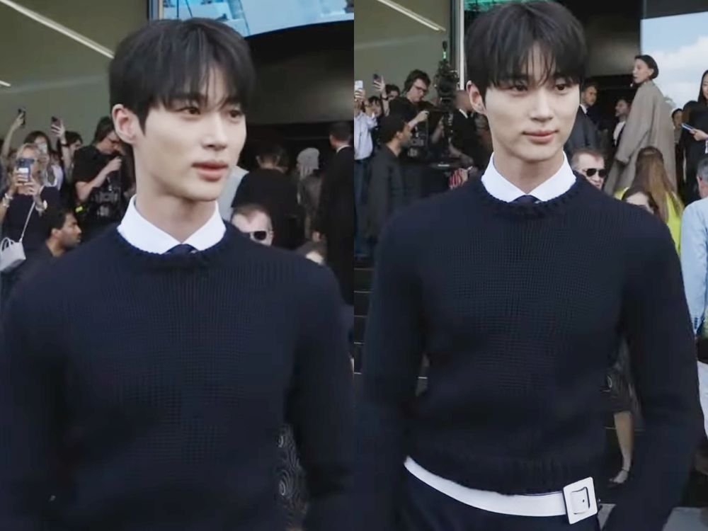 邊佑錫真的趕去米蘭Prada大秀了！死亡角度也帥到不給人活、我老公不愧是模特出身！-1
