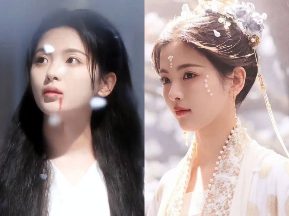 陸劇《墨雨雲間》神顏團女星盤點！吳謹言、楊超越古裝扮相唯美破碎，從小美到大15歲童星艾米、美到上熱搜！-5