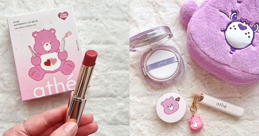 Care Bears狙擊心臟！韓國athé最萌限定聯名彩妝，寶寶氣墊、熊吊飾潤唇膏，日本代購狂爆單！-1