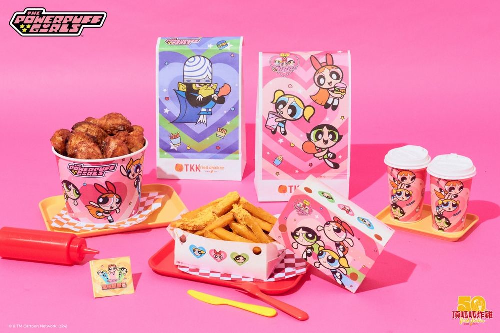 飛天小女警在頂呱呱！「馬卡龍甜甜包、鹹蛋黃炸雞」聯名餐點、萌翻限定包裝這天開賣！-3