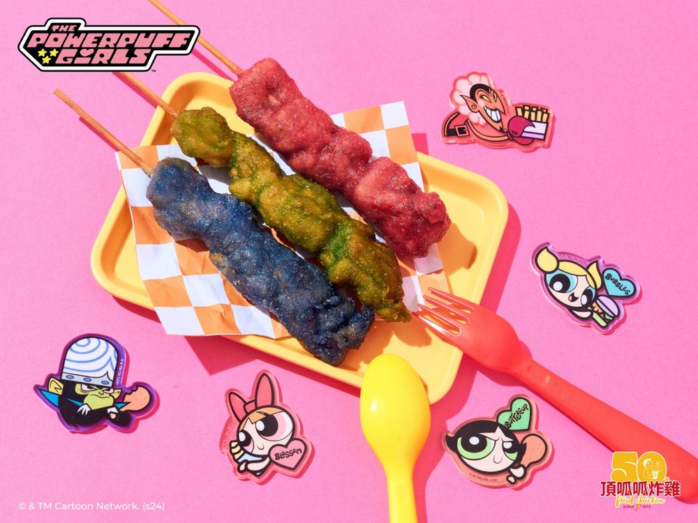 飛天小女警在頂呱呱！「馬卡龍甜甜包、鹹蛋黃炸雞」聯名餐點、萌翻限定包裝這天開賣！-9