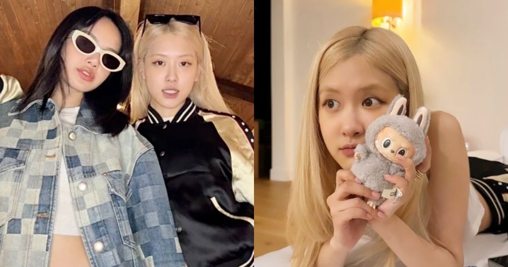 五花肉CP合體！Rosé到Lisa家玩、還幫忙開箱「泡泡瑪特」盲盒，同款毛絨公仔找到了！-1