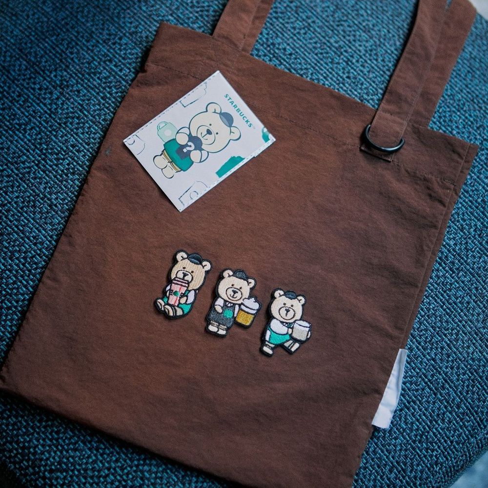 2024星巴克超萌「小熊刺繡布章」免費送！8款造型可愛翻、快看如何獲得！-6
