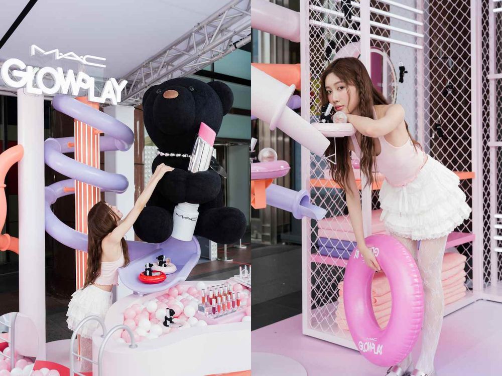 網美必去INS風打卡點！M‧A‧C「QQ 水樂園」巡迴中，巨型抱抱熊Q寶、預約試妝就送手指粉撲，還有DIY熊熊吊飾！-4