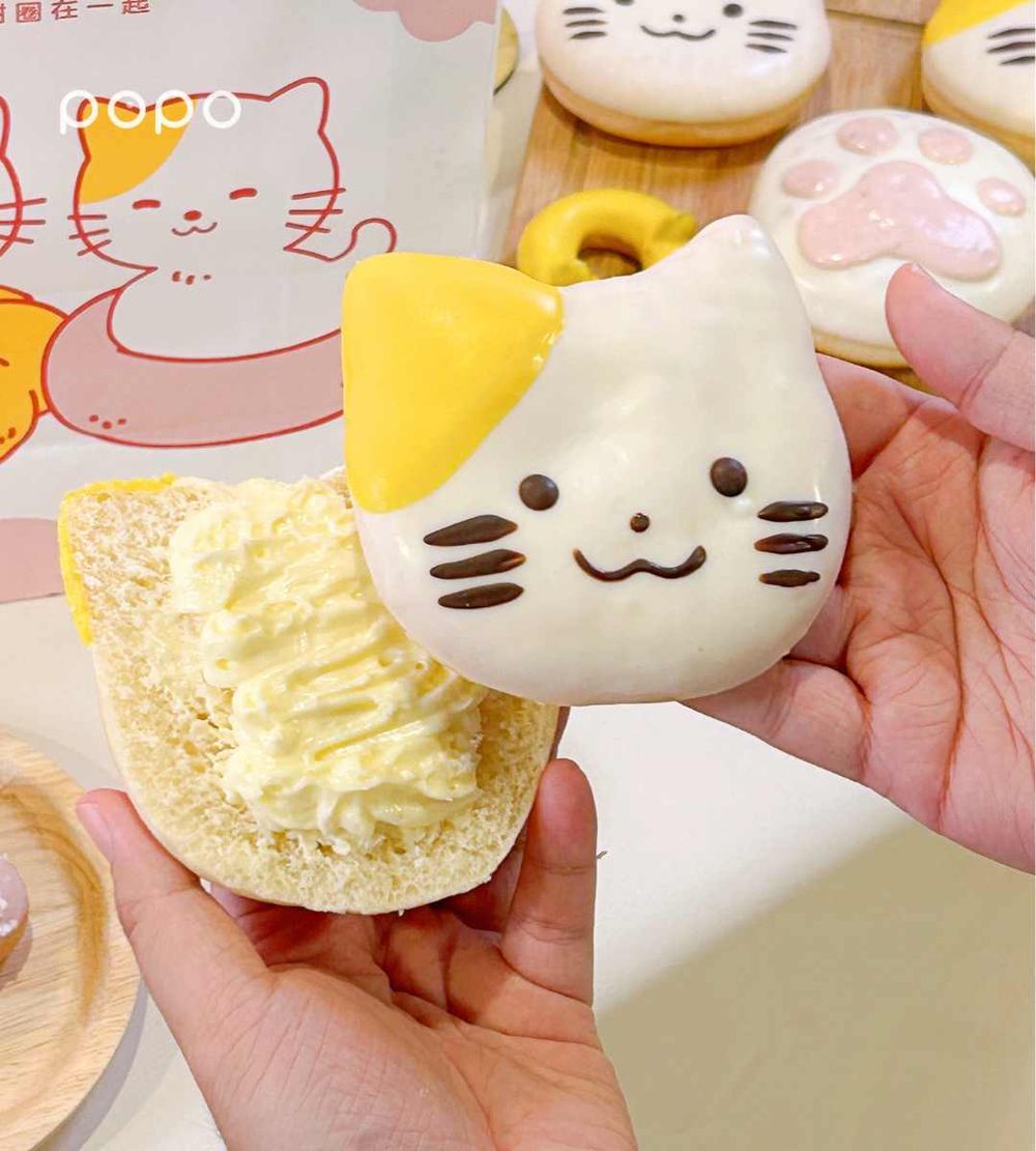 貓奴快衝！Mister Donut新品「貓咪系列甜甜圈」買五送二！貓肉球巧貝、貓掌波堤Q到捨不得吃！-7