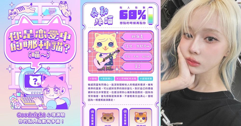 Dcard瘋傳貓咪心理測驗！30秒測出你在戀愛裡最像哪種貓咪、你是泰勒絲喵還是白雪公主喵？-1