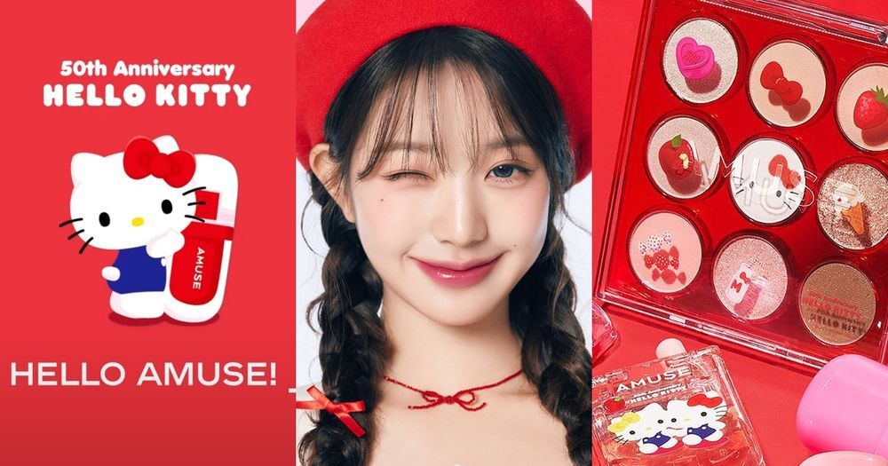 HELLO KITTY 50週年美妝聯名！張員瑛愛用水潤氣墊粉餅、凱蒂貓大頭導入儀、可愛吸油面紙，三麗鷗粉荷包不保！-4