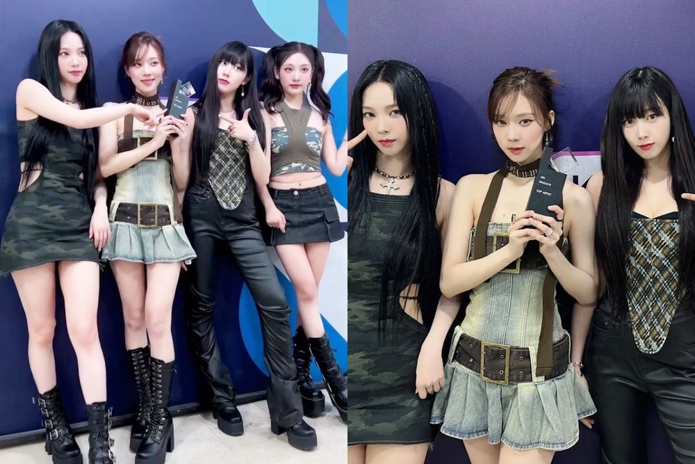 IU演唱會「牛仔洋裝」狂撞衫！舒華、aespa Winter...原來韓團女神都穿過！-4