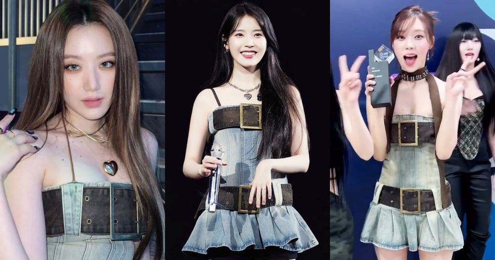 IU演唱會「牛仔洋裝」狂撞衫！舒華、aespa Winter...原來韓團女神都穿過！-12
