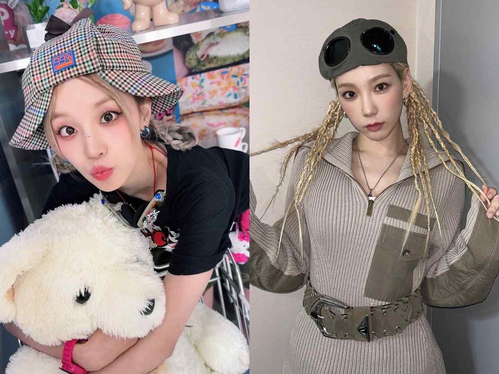 帽子搭髮型超顯小臉！子瑜小臉帽子編髮、Minnie、宮協咲良都愛雙麻花辮，張員瑛這樣綁超出片！-3