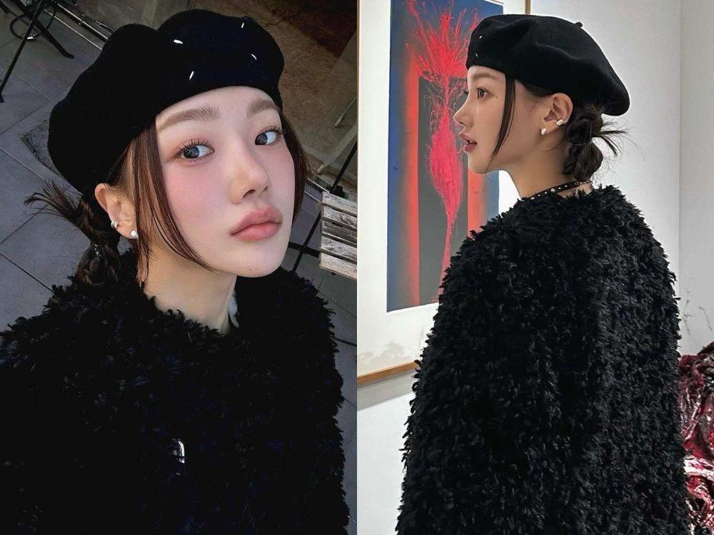 帽子搭髮型超顯小臉！子瑜小臉帽子編髮、Minnie、宮協咲良都愛雙麻花辮，張員瑛這樣綁超出片！-9