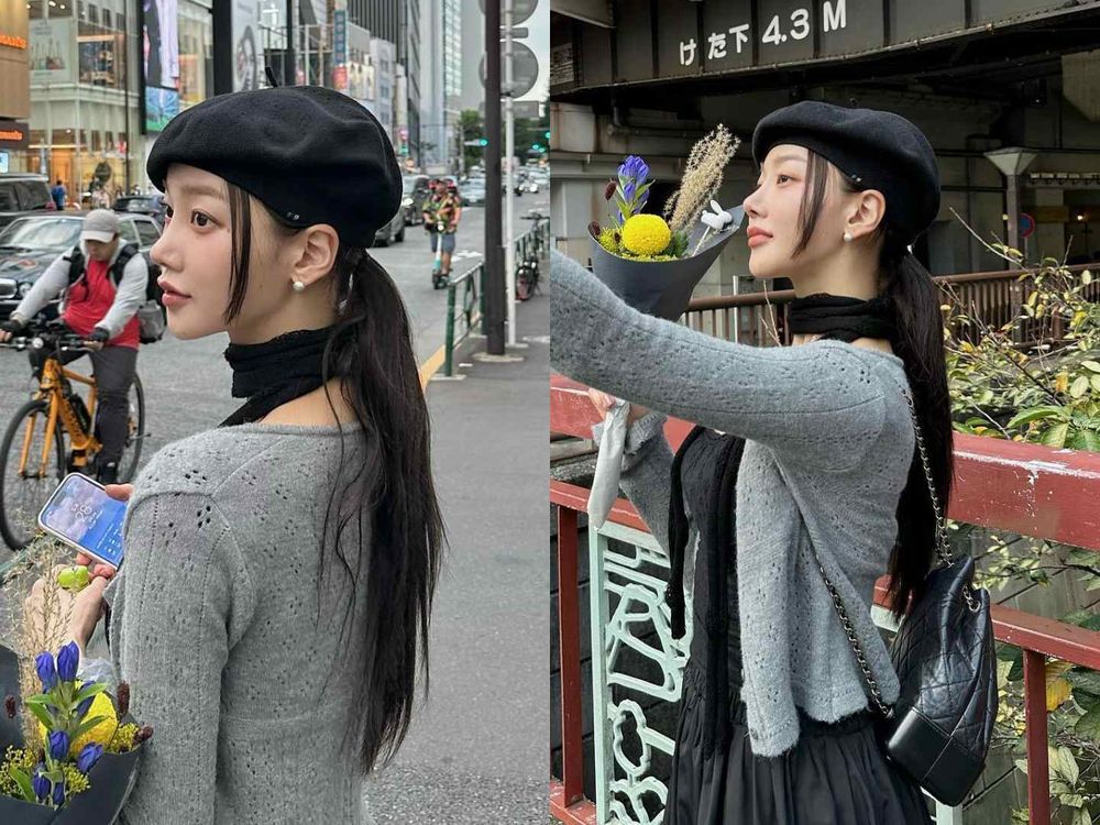 帽子搭髮型超顯小臉！子瑜小臉帽子編髮、Minnie、宮協咲良都愛雙麻花辮，張員瑛這樣綁超出片！-11