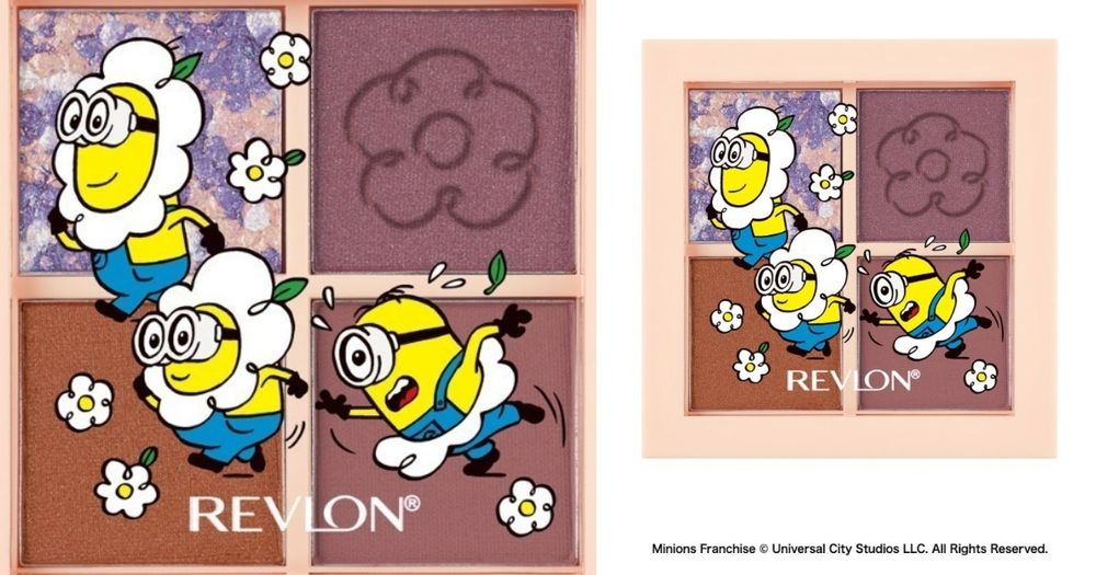 2024秋季限定！REVLON x MINIONS小小兵彩妝聯名，爆賣「去角質唇棒、眼影盤」印上超萌雛菊、提姆熊！-9