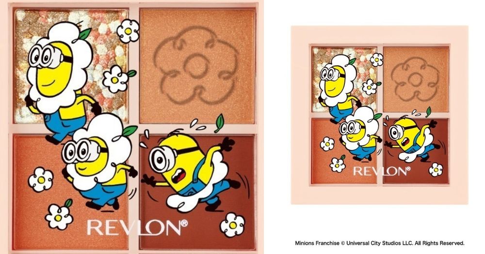 2024秋季限定！REVLON x MINIONS小小兵彩妝聯名，爆賣「去角質唇棒、眼影盤」印上超萌雛菊、提姆熊！-11