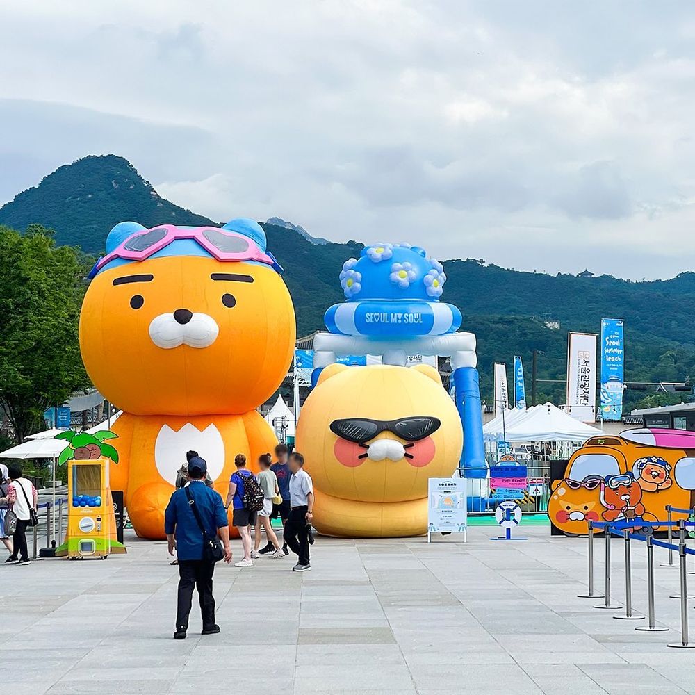 巨型萊恩回來了！KakaoFriends夏日水樂園限時在「首爾這裡」登場、萊恩滑水道萌翻必打卡！-12