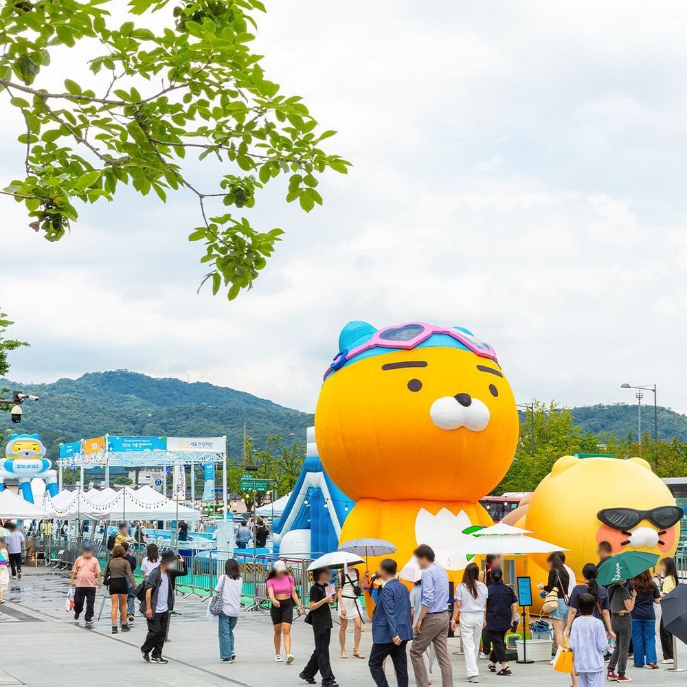 巨型萊恩回來了！KakaoFriends夏日水樂園限時在「首爾這裡」登場、萊恩滑水道萌翻必打卡！-7