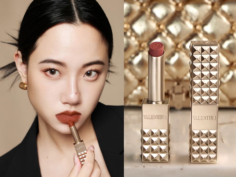 VALENTINO把經典鉚釘變身唇膏！霧金質感管身、鑲滿132顆重工鉚釘...，拿在手秒成焦點！-2