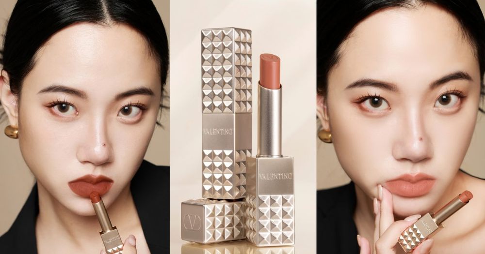 VALENTINO把經典鉚釘變身唇膏！霧金質感管身、鑲滿132顆重工鉚釘...，拿在手秒成焦點！-1