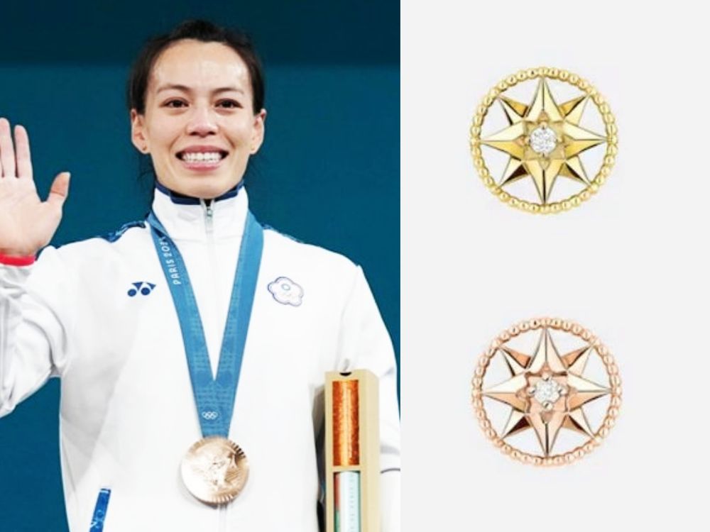 舉重女神「郭婞淳」奮戰摘下巴黎奧運銅牌！今年不是香奈兒、改戴Dior幸運小耳環啦！-7