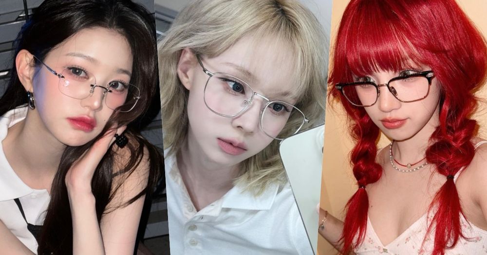 韓網熱議5位「天生眼鏡臉」女愛豆！Winter嬰兒巴掌臉、張員瑛露額戴眼鏡根本AI！-11