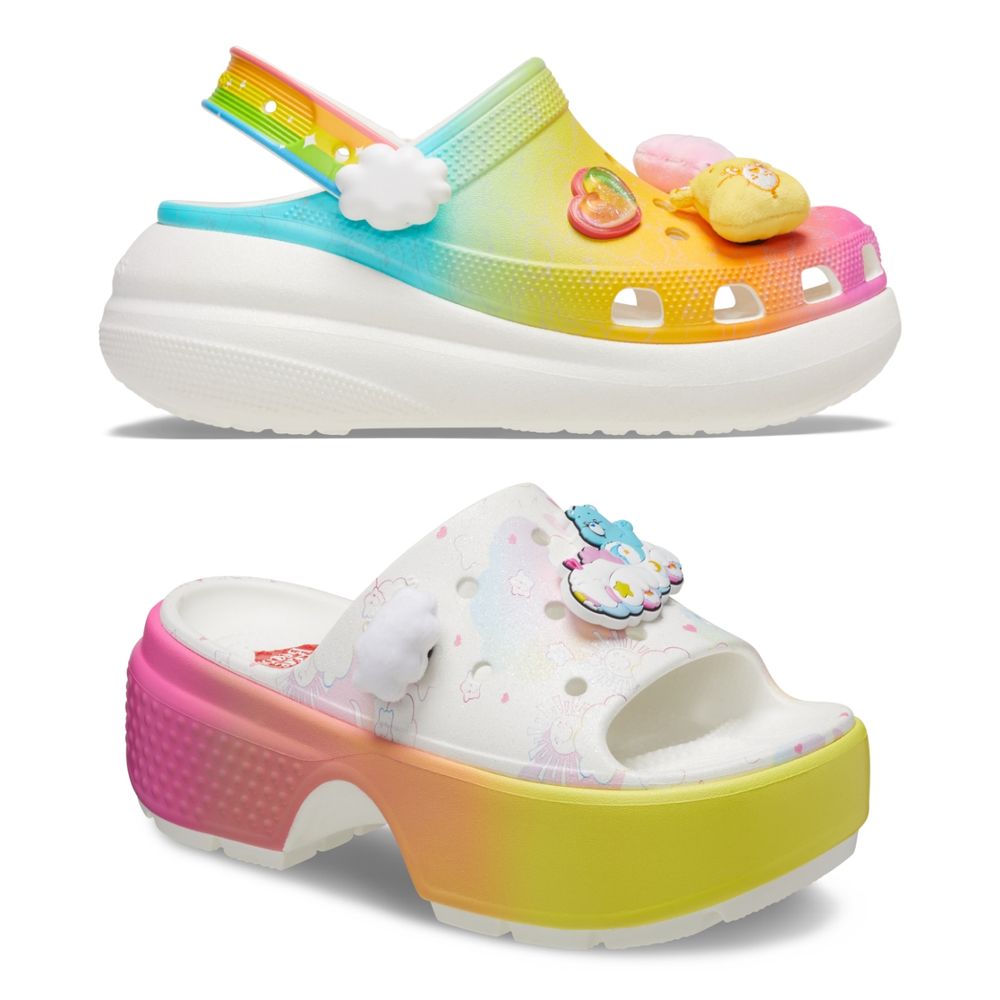CROCS洞洞鞋出Care Bears聯名！彩虹熊鞋扣可愛爆、開賣日「這天」要搶結帳！-7