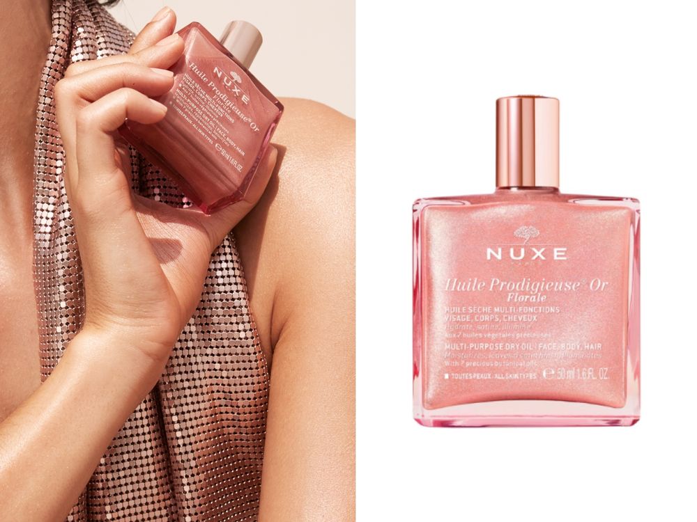 保養油也能當腮紅？NUXE全新「全效閃耀精華油」，細緻玫瑰珍珠光、開啟極奢法式保養！-5