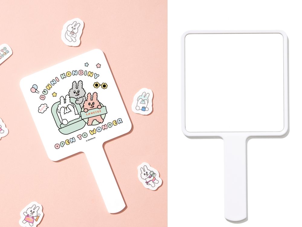 這波聯名可愛炸了！LANEIGE x BUNNI KONBINY「兔兔插畫」舒芙蕾氣墊粉撲、玉石刮痧板，兔控不收不行！-11