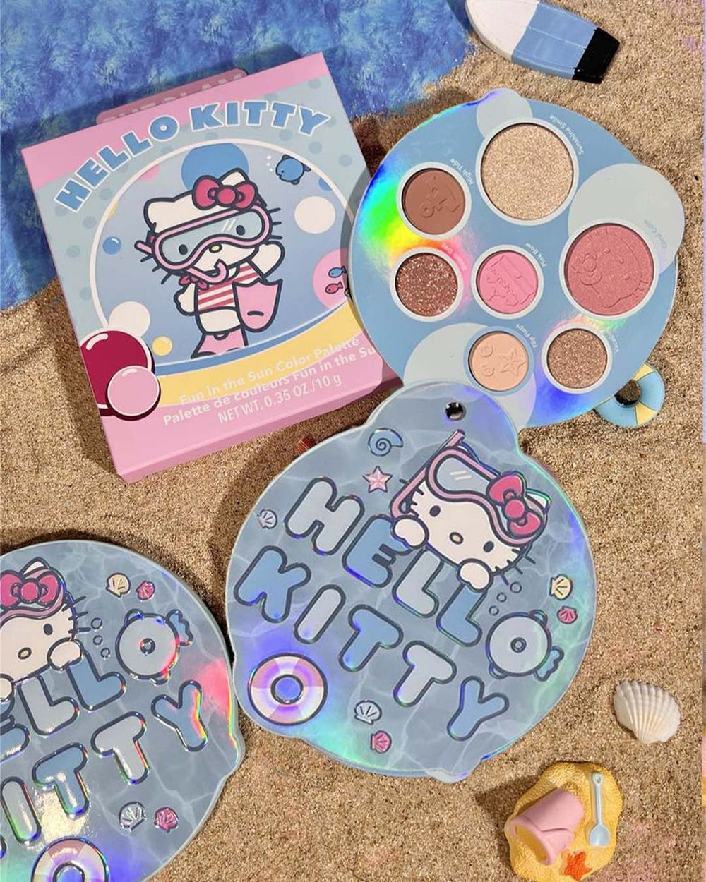  SHEGLAM x HELLO KITTY夏季海灘聯名彩妝！游泳圈凱蒂貓腮紅泥、鑰匙圈唇釉...，太可愛！-3