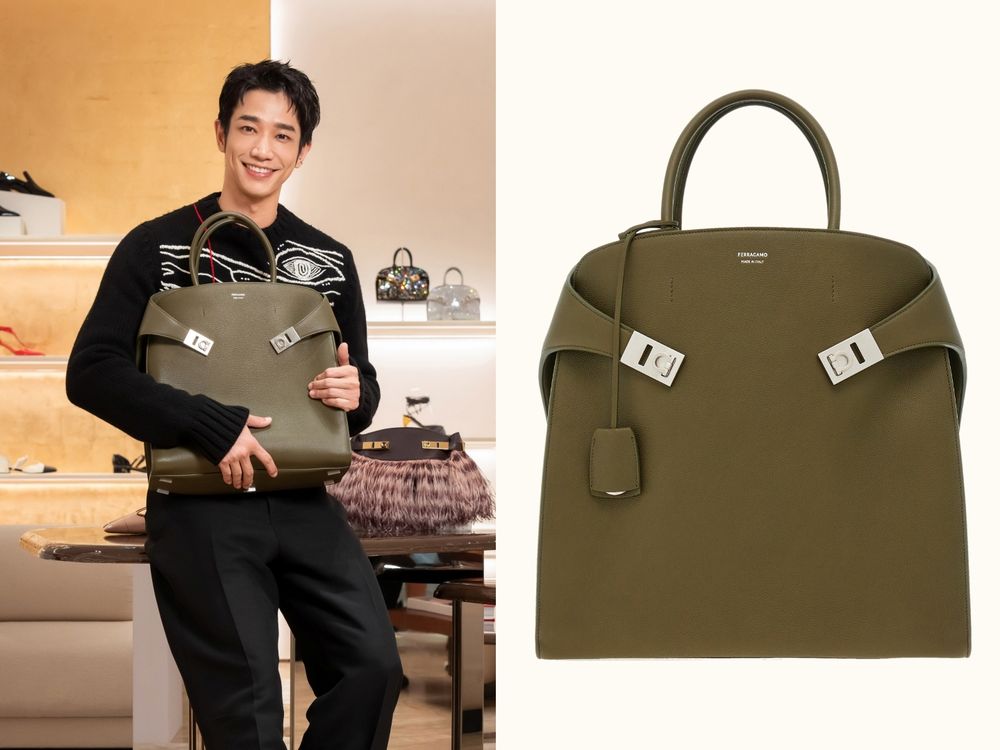 台中的朋友們快衝！Ferragamo超美新店開幕！夢幻玫瑰粉Hug包韓星都超愛！-3