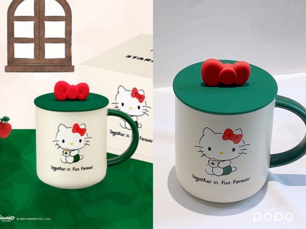 台灣也買得到！星巴克Hello Kitty「貓臉馬克杯、蝴蝶結水杯」這天開賣！滿額再送小熊杯緣子！-15