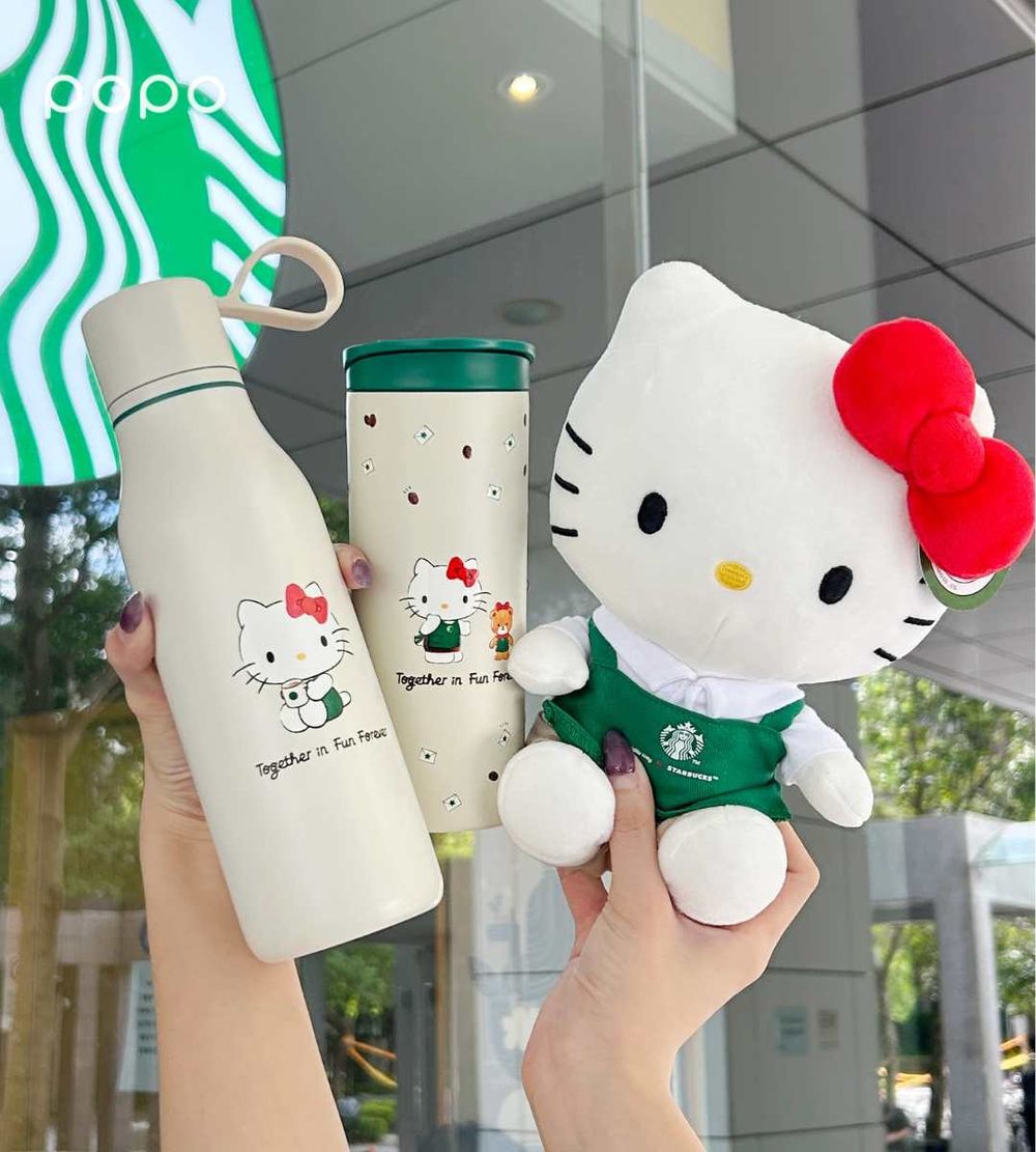 台灣也買得到！星巴克Hello Kitty「貓臉馬克杯、蝴蝶結水杯」這天開賣！滿額再送小熊杯緣子！-10