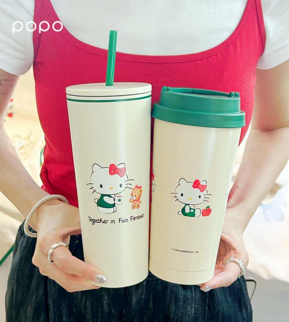 台灣也買得到！星巴克Hello Kitty「貓臉馬克杯、蝴蝶結水杯」這天開賣！滿額再送小熊杯緣子！-9