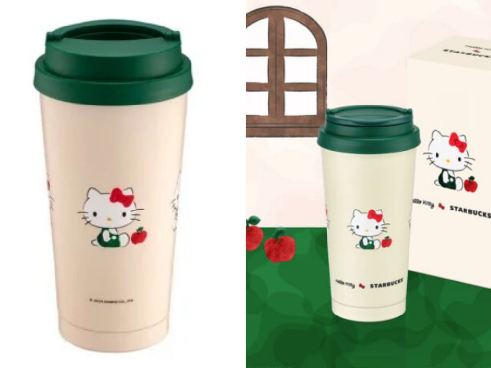 台灣也買得到！星巴克Hello Kitty「貓臉馬克杯、蝴蝶結水杯」這天開賣！滿額再送小熊杯緣子！-4
