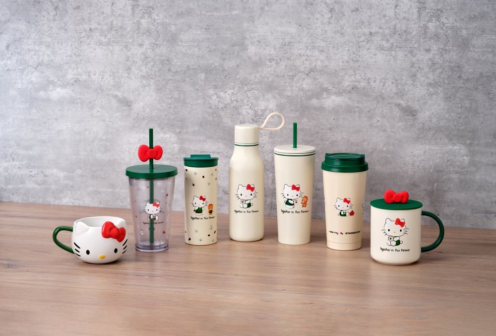 台灣也買得到！星巴克Hello Kitty「貓臉馬克杯、蝴蝶結水杯」這天開賣！滿額再送小熊杯緣子！-5