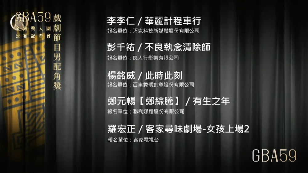 2024金鐘59完整入圍名單公布！林依晨、許瑋甯雙雙入圍，吳慷仁、曾敬驊共同角逐視帝！-12