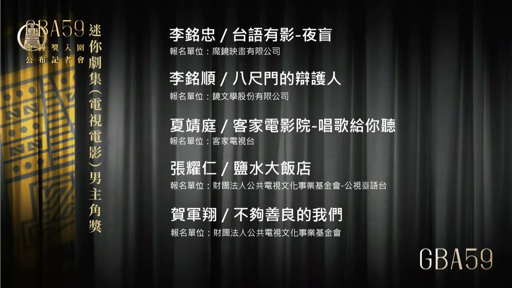 2024金鐘59完整入圍名單公布！林依晨、許瑋甯雙雙入圍，吳慷仁、曾敬驊共同角逐視帝！-14