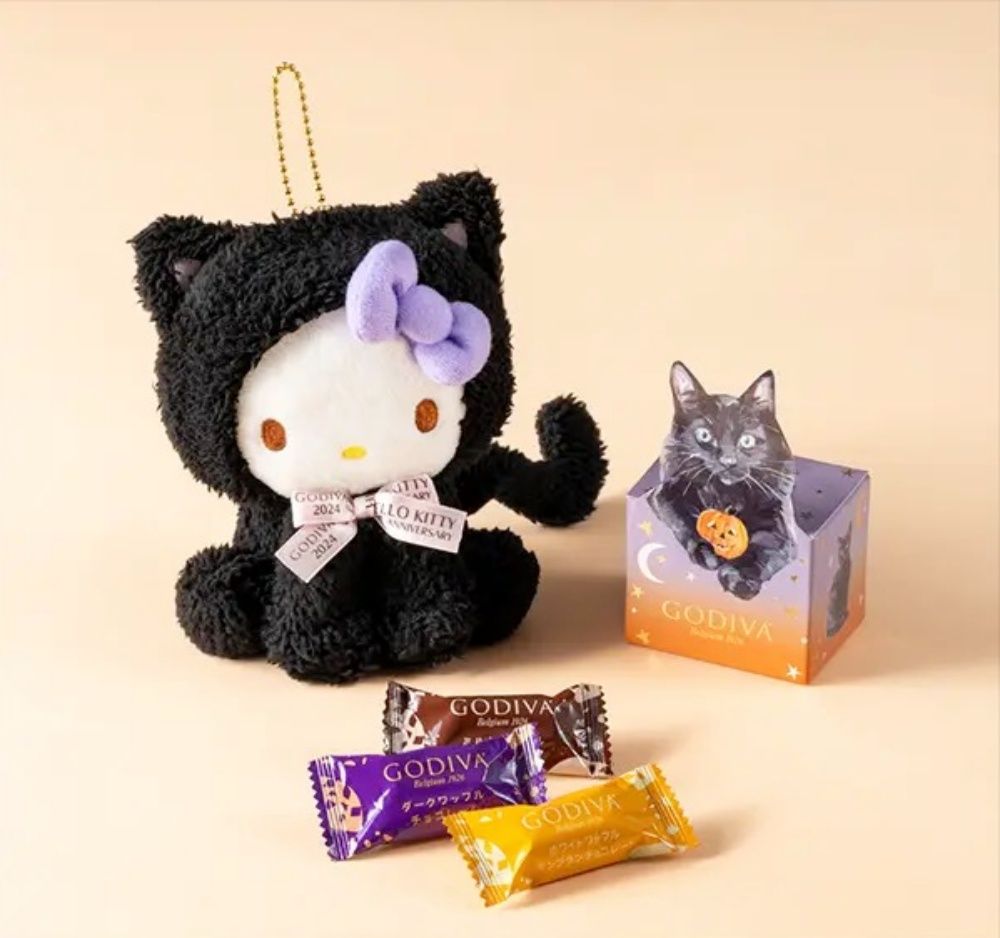 2024萬聖節限定！GODIVA推超Q「黑貓巧克力禮盒」、買就送限量黑貓Hello Kitty玩偶！-4