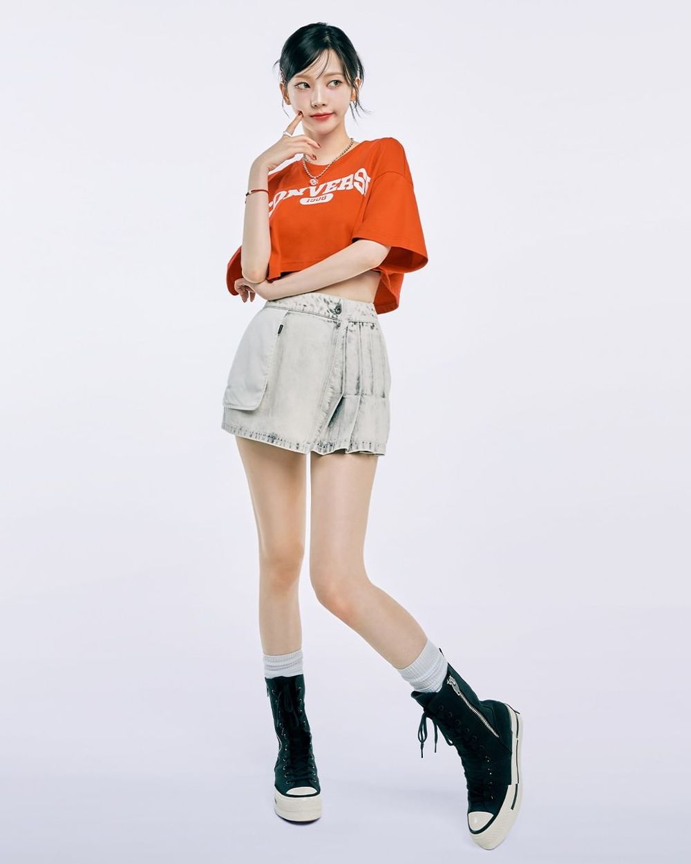 盤點最會「穿球鞋」女愛豆Top6！雨琦、Rosé這樣穿保證細腿，小隻女必學IU增高法！-13