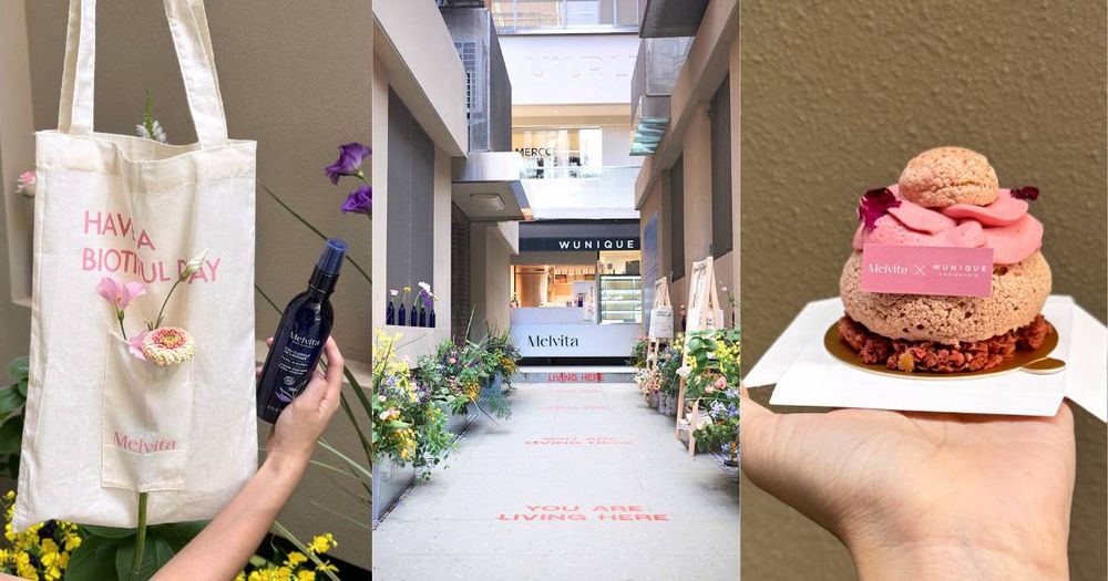 Melvita藍瓶花水40週年推「吳一無二」限定聯名點心！UR LIVING南西1店打造超美法式花牆小巷，最美打卡點！-1