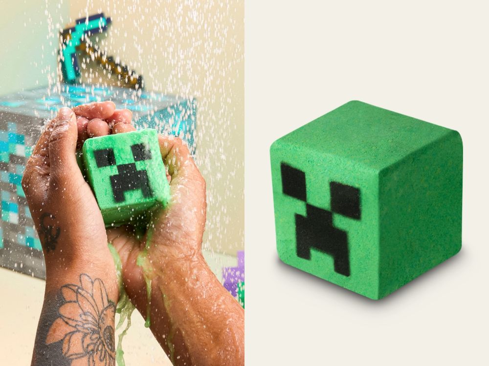 LUSH攜手「史上最暢銷遊戲」Minecraft，鑽石鎬、終界龍蛋走入現實，遊戲裡也可以使用汽泡彈？！-8