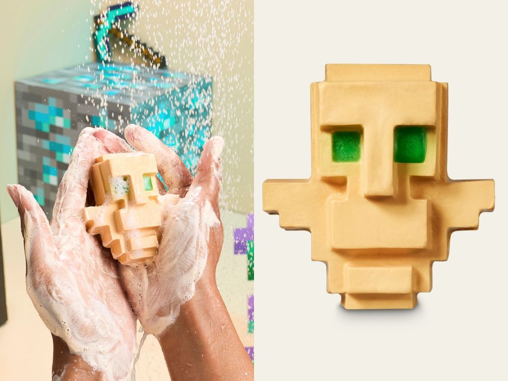 LUSH攜手「史上最暢銷遊戲」Minecraft，鑽石鎬、終界龍蛋走入現實，遊戲裡也可以使用汽泡彈？！-14