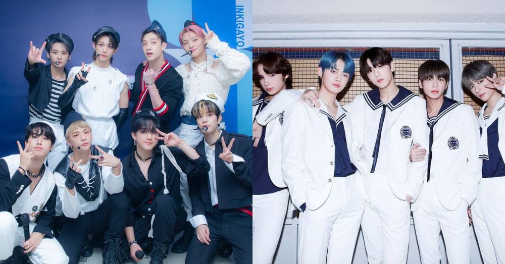 韓網熱議7組韓國男團水手服舞台造型！TXT清爽感十足，Stray Kids可愛度破表！-1