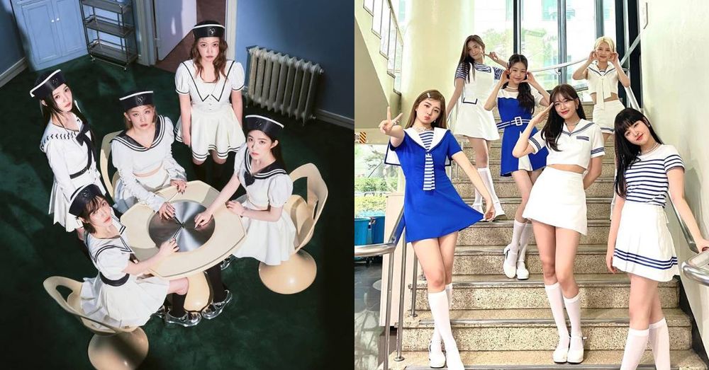 韓網熱議6組韓國女團水手服舞台造型！IVE制服造型好可愛、Red Velvet回歸概念太經典！-1